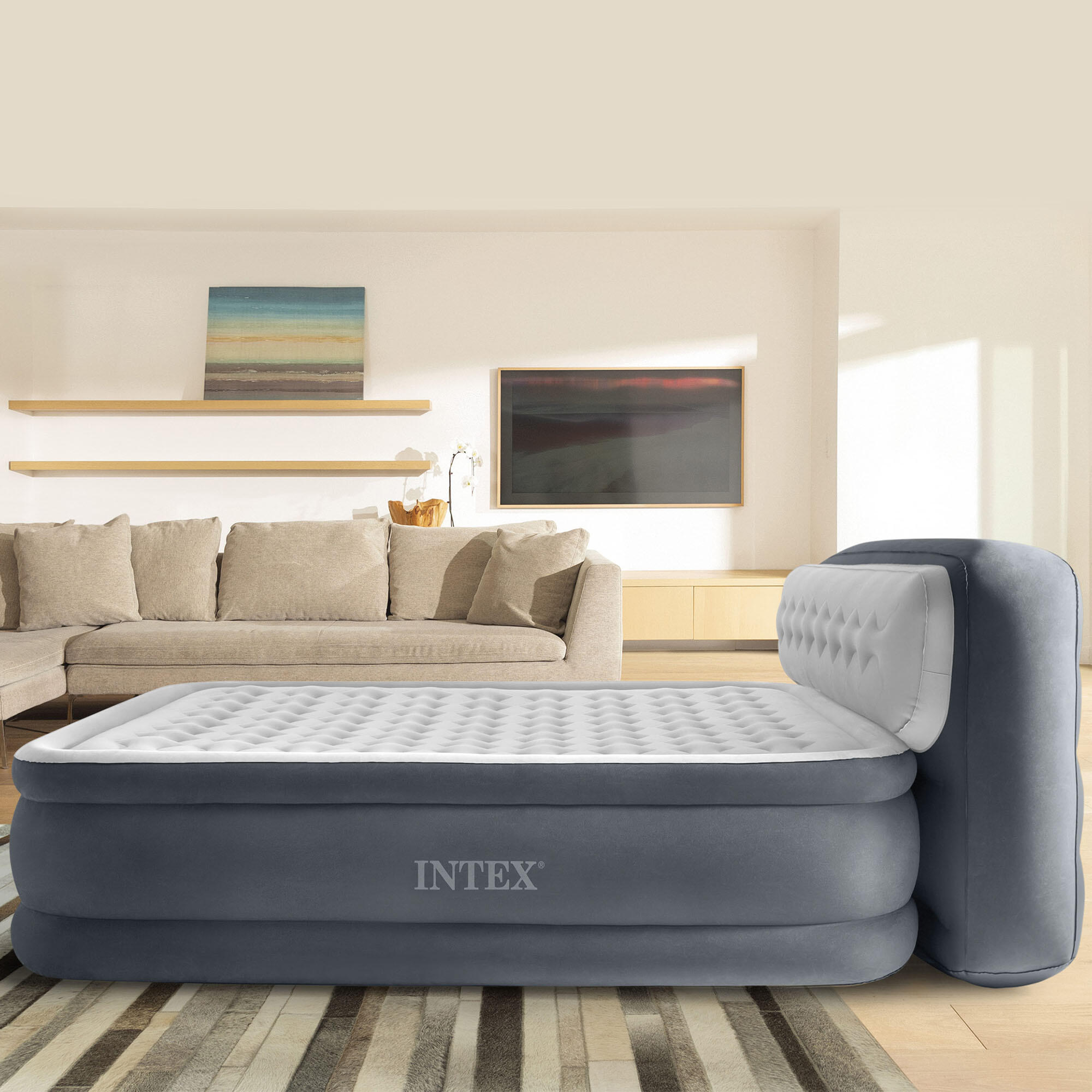Matelas gonflable Ultra Plush Headboard 2 places 4/7