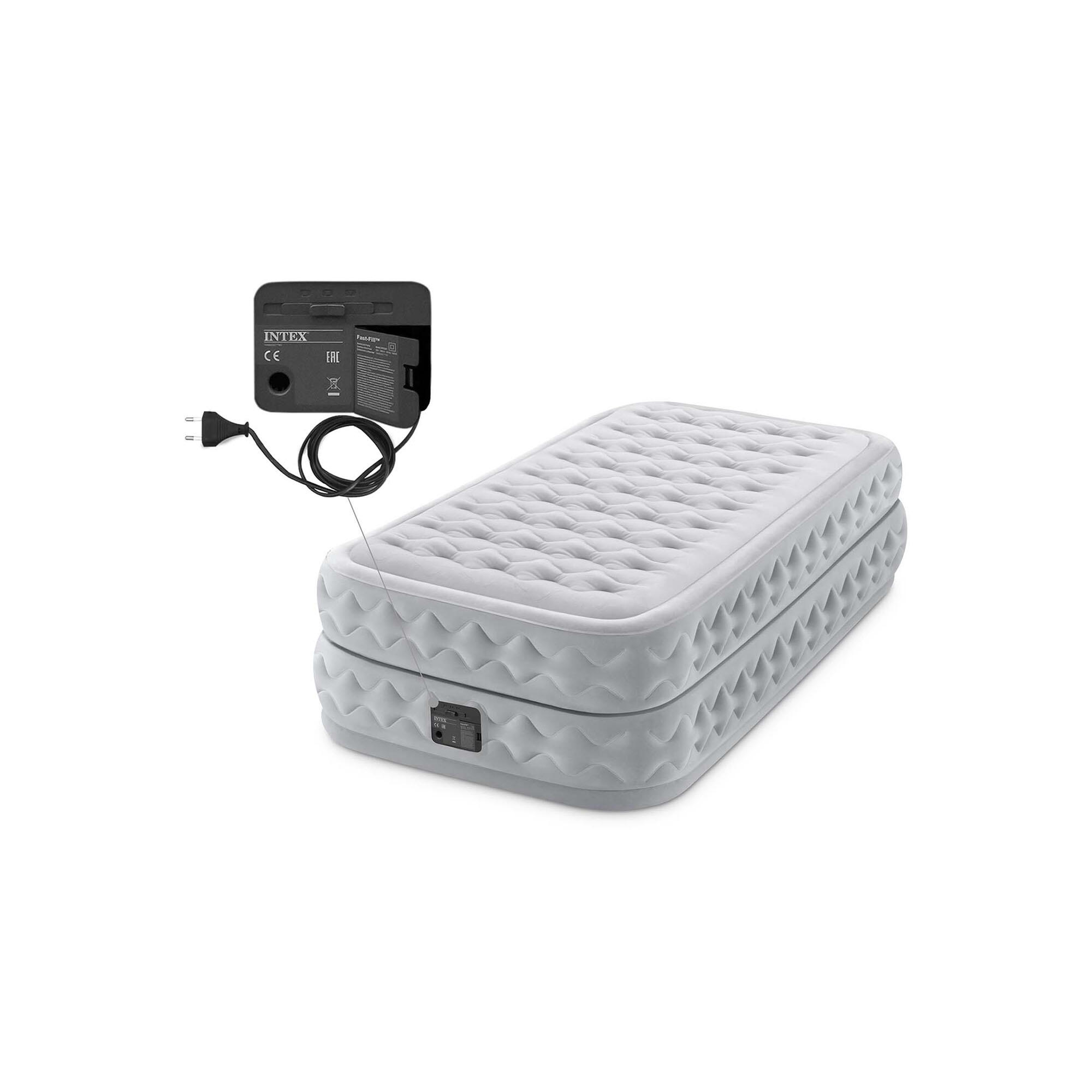 Luchtbed Dura-Beam Deluxe met ingebouwde pomp en extra hoge instap grijs 2/5