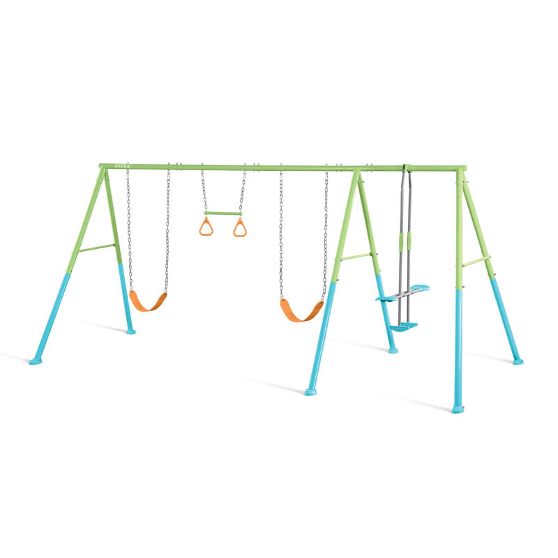 Intex 44130 - Altalena Swing Set Colorata, 4 componenti, 465x249x203 cm