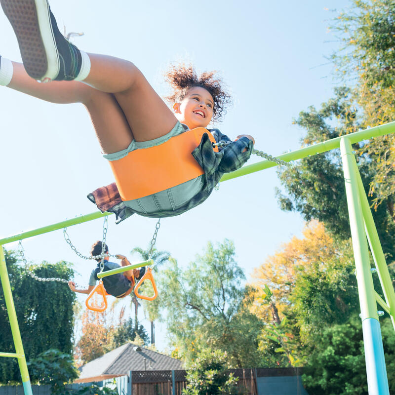 Columpio infantil doble con balancín y trapecio INTEX