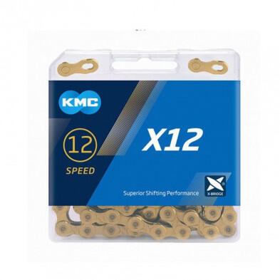 Cadena Kmc X12 oro 126p 12v