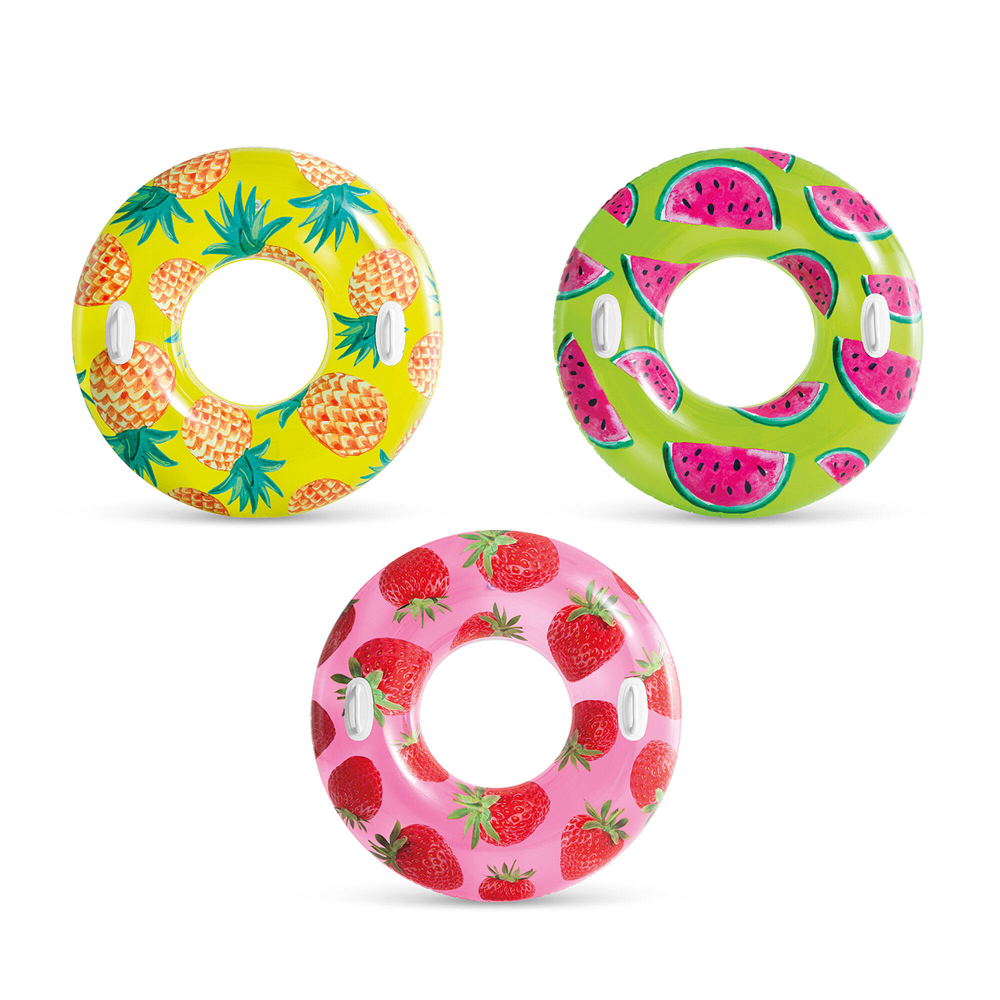 INTEX Intex 56261NP - Ciambella Tropicale con Maniglie, Colori Assortiti, 107 cm