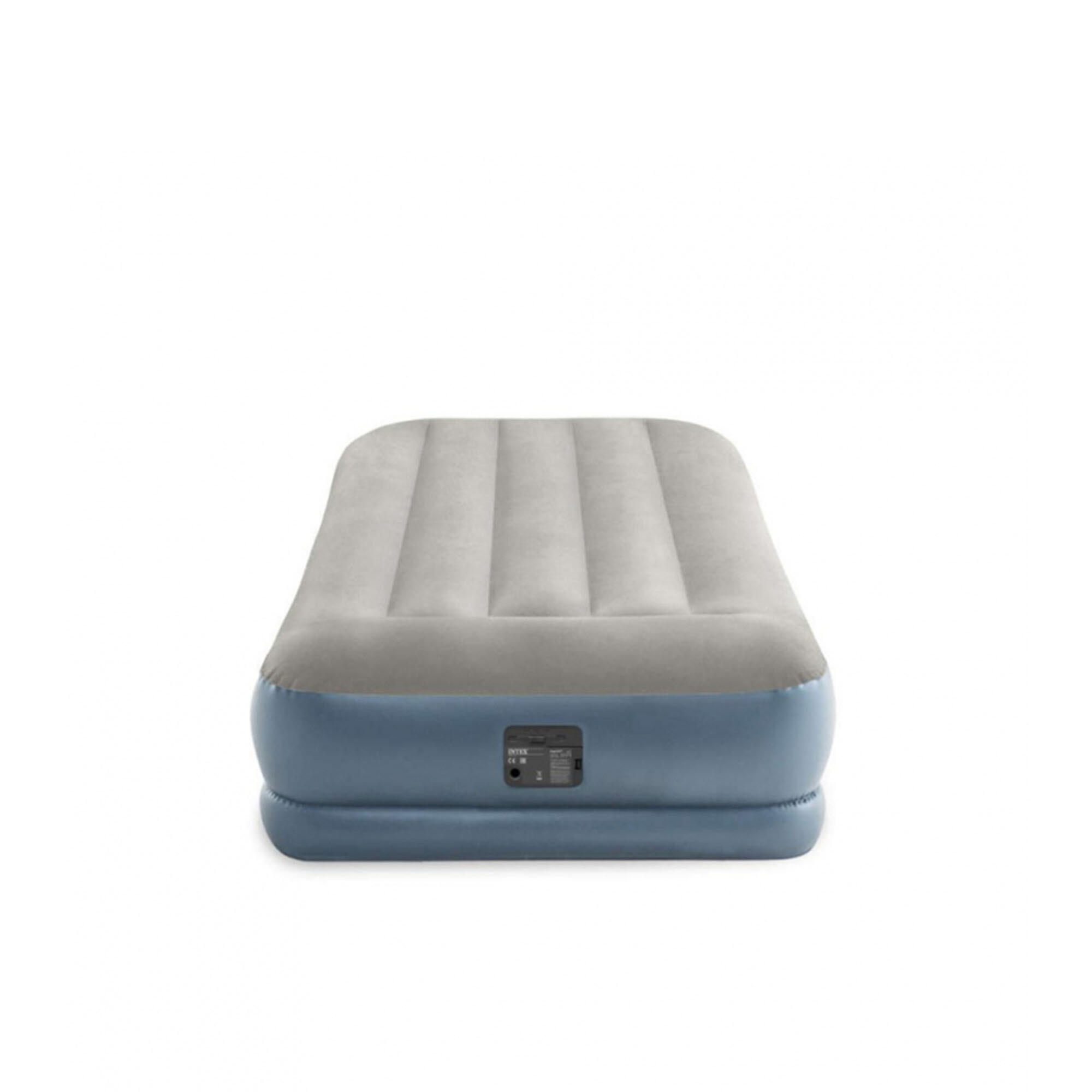 Intex - Matelas Gonflable Pillow Rest Mid Rise 1 Place - Matelas Autogonflant - Gris - Adulte - Decathlon