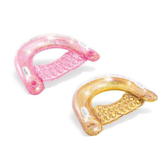 Intex 56831EU - Poltrona Gonfiabile Mare Sit&Float Glitter 119x97x28 cm