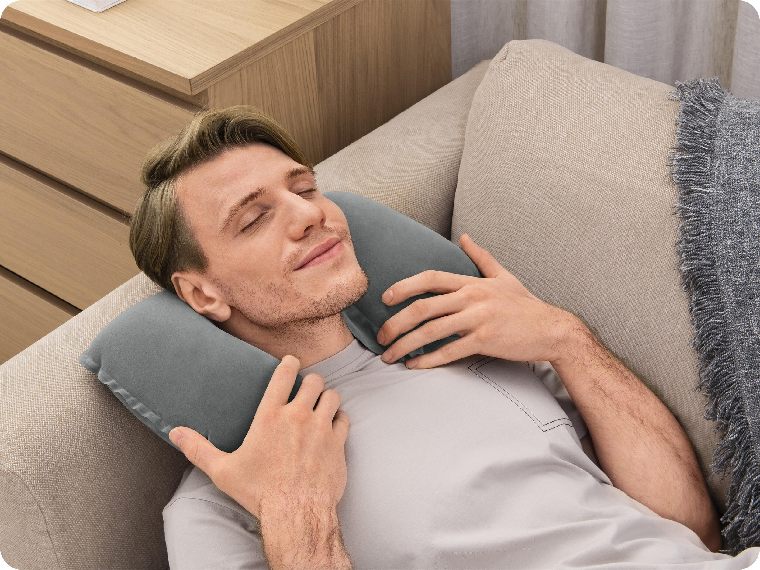 Poduszka dmuchana welurowa Bestway 3/5
