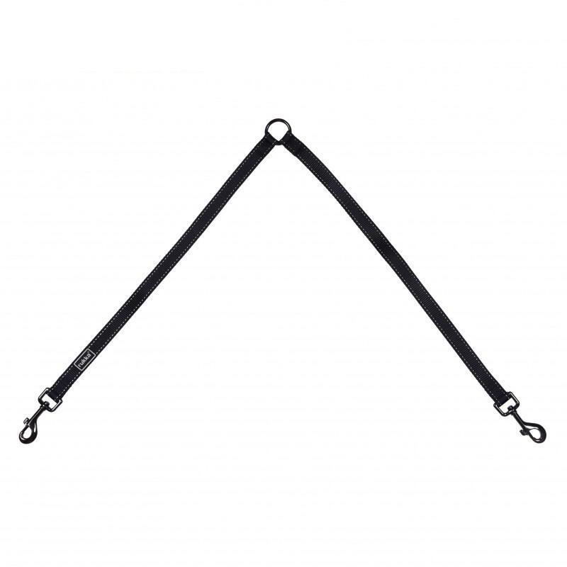 Bliss Double Dog Extension Leash - Black