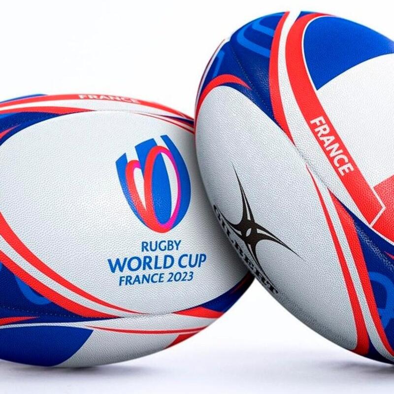 Ballon Gilbert Coupe du Monde Rugby 2023 Georgie T.5 Blanc/Rouge