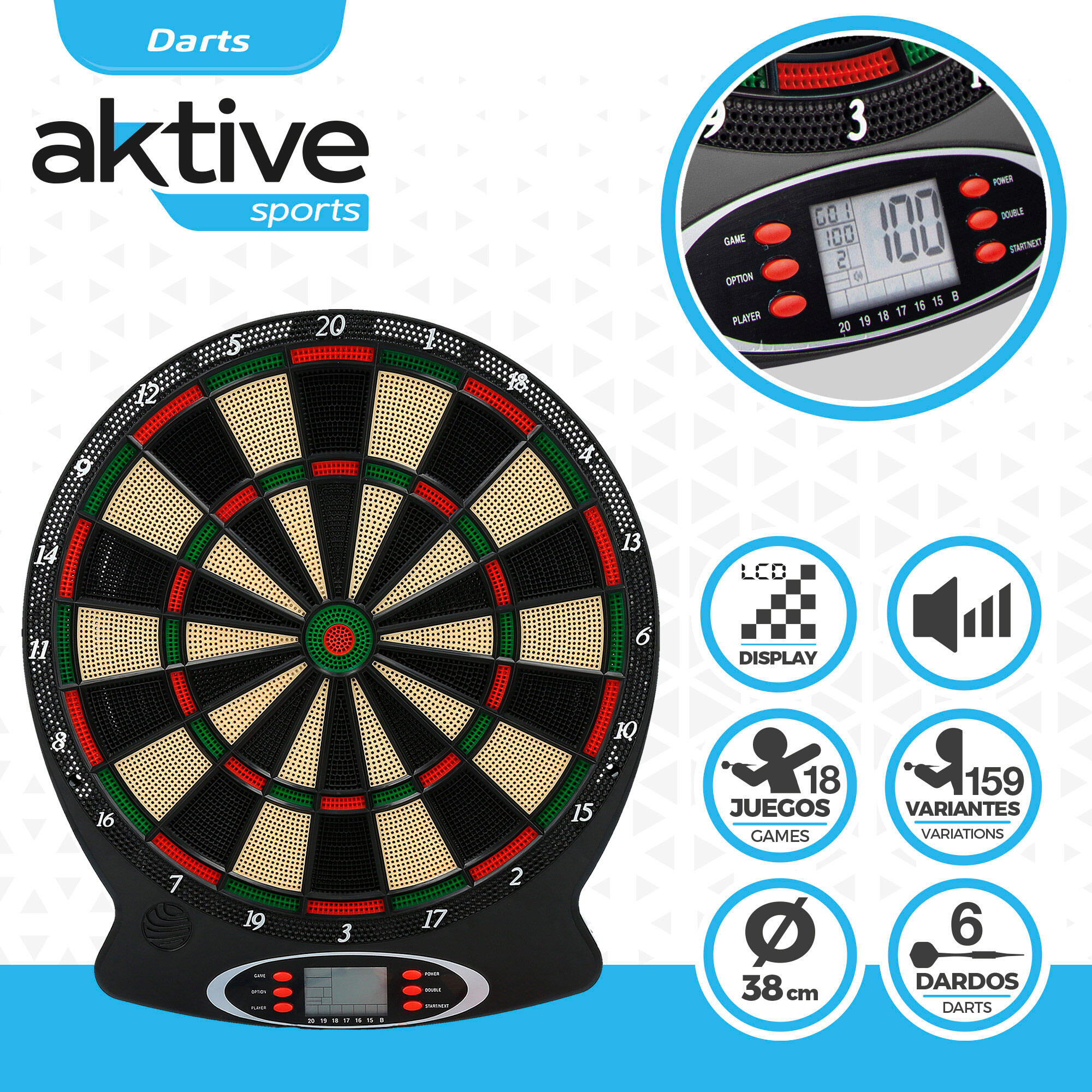 Jeu de fléchettes électronique multi-jeux Aktive Sports 2/4