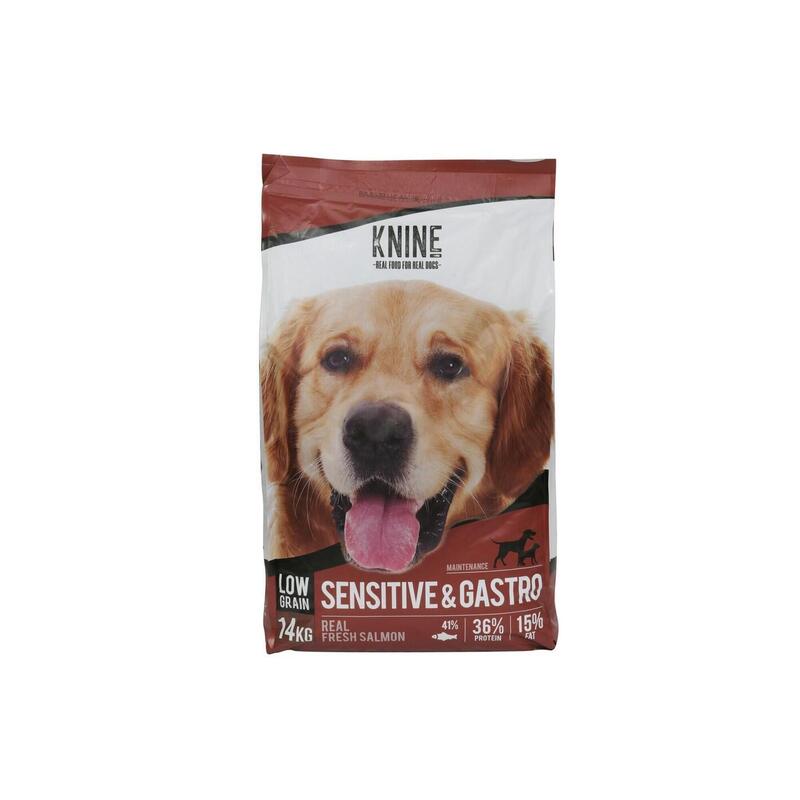 Comida para perros KNINE Sensitive&Gastro, salmón, gluten free 14 kg.
