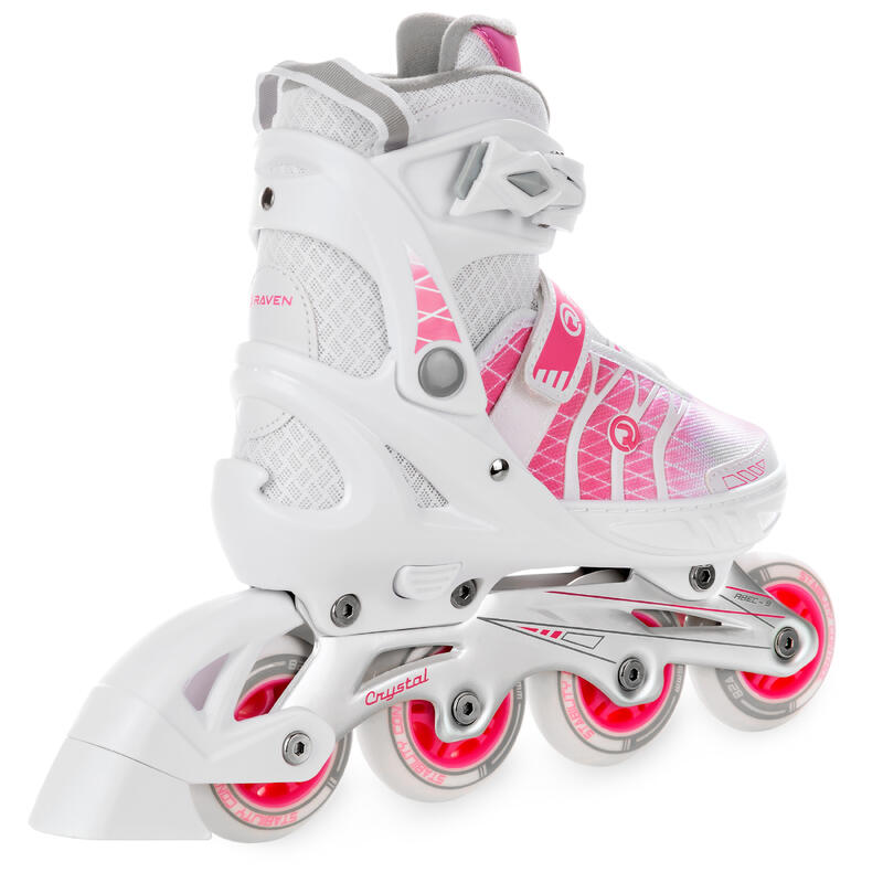 Patines ajustables Crystal Blanco/Rosa