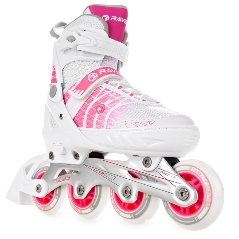 Patines ajustables Crystal Blanco/Rosa