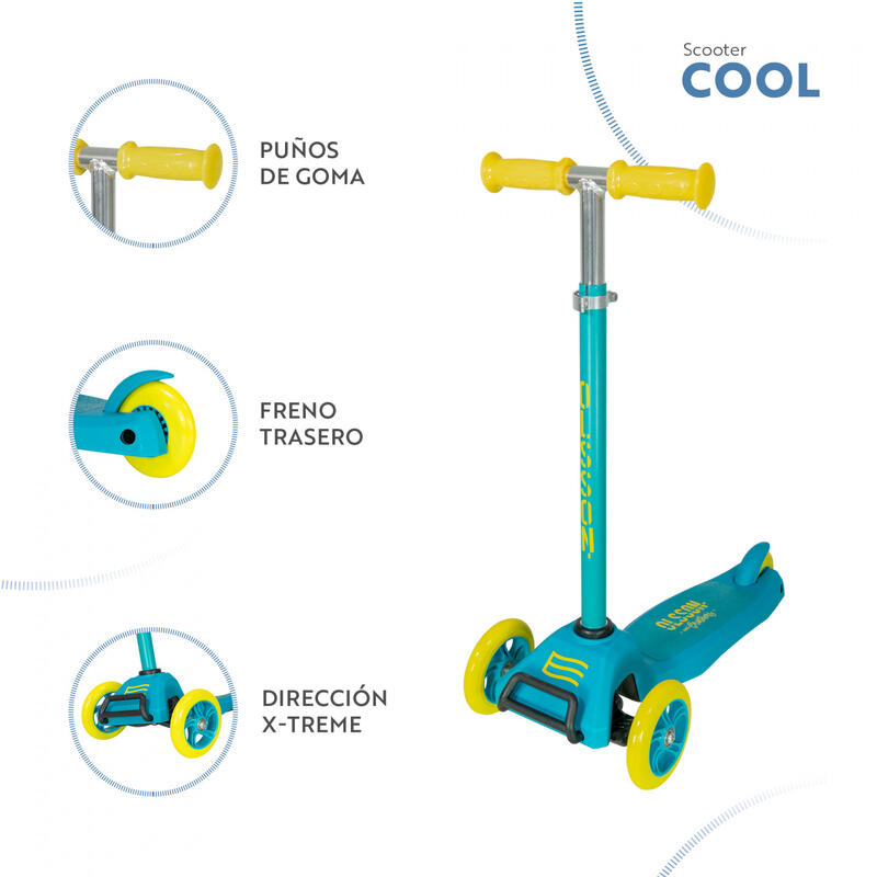 Step OLSSON COOL 3 wielen Maximaal gewicht step. 50KG en ABEC 9 lagers