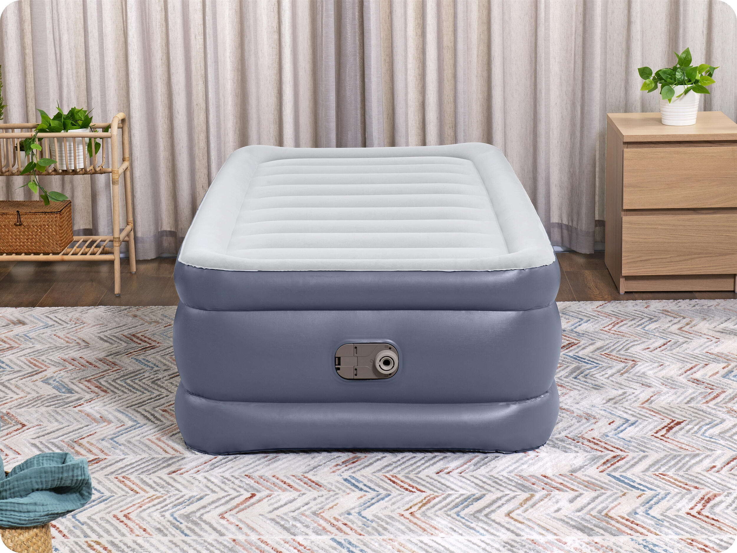 Colchão Insuflável Caminhada Materac Inflável com Bomba Integrada 191x97x51cm 5/7