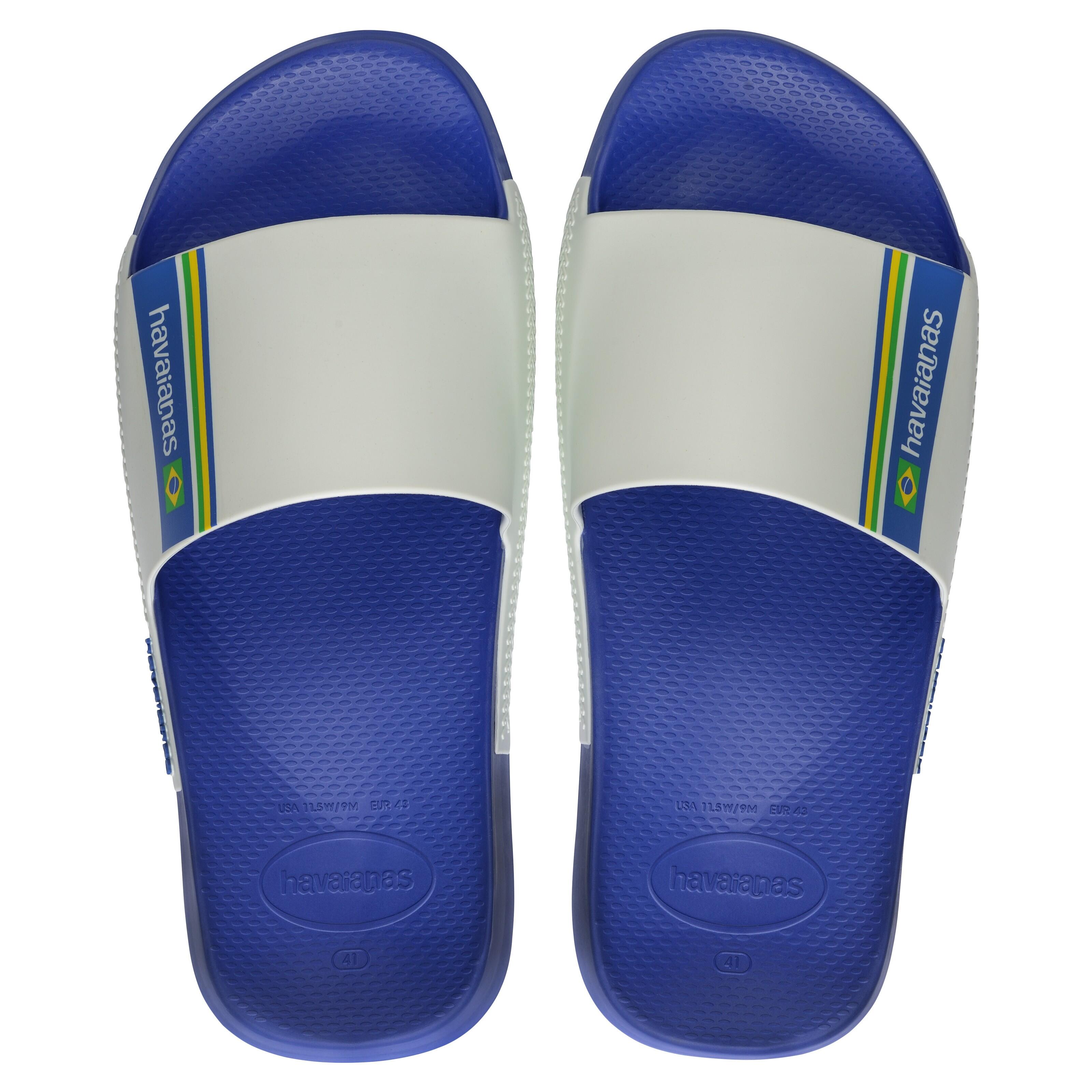Havaianas - Havaianas -claquettes Unisexe Slide Brasil - Tongs - Blanc|bleu - 35/38 - Decathlon