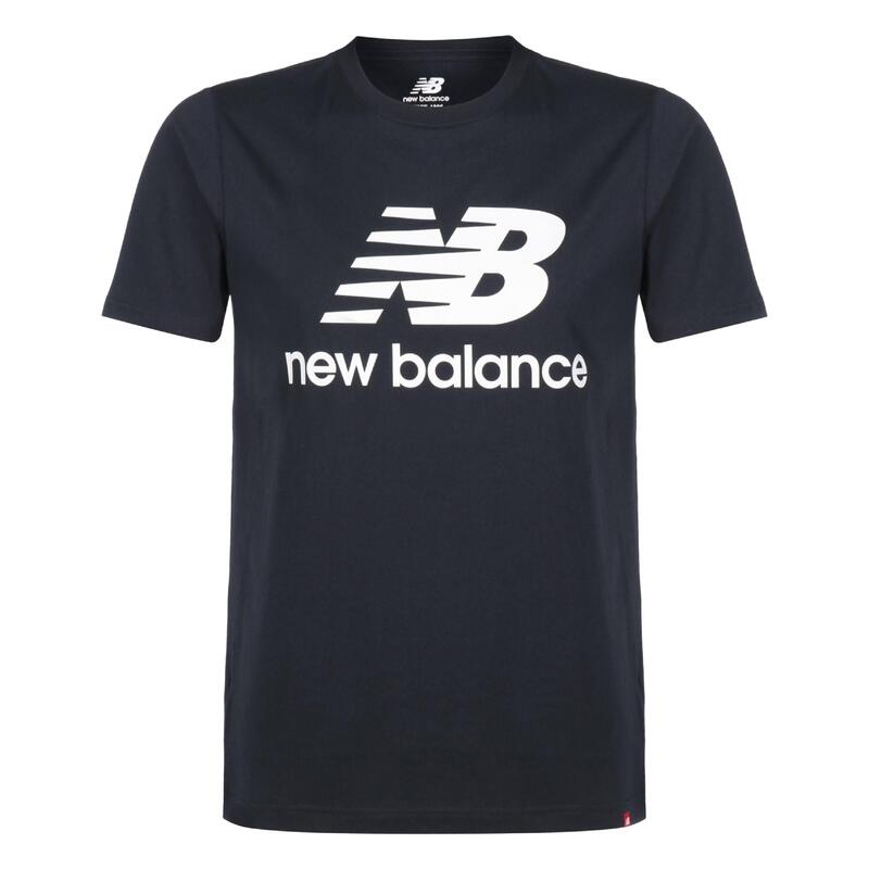 Póló New Balance Essentials Stacked Logo, Kék, Férfiak