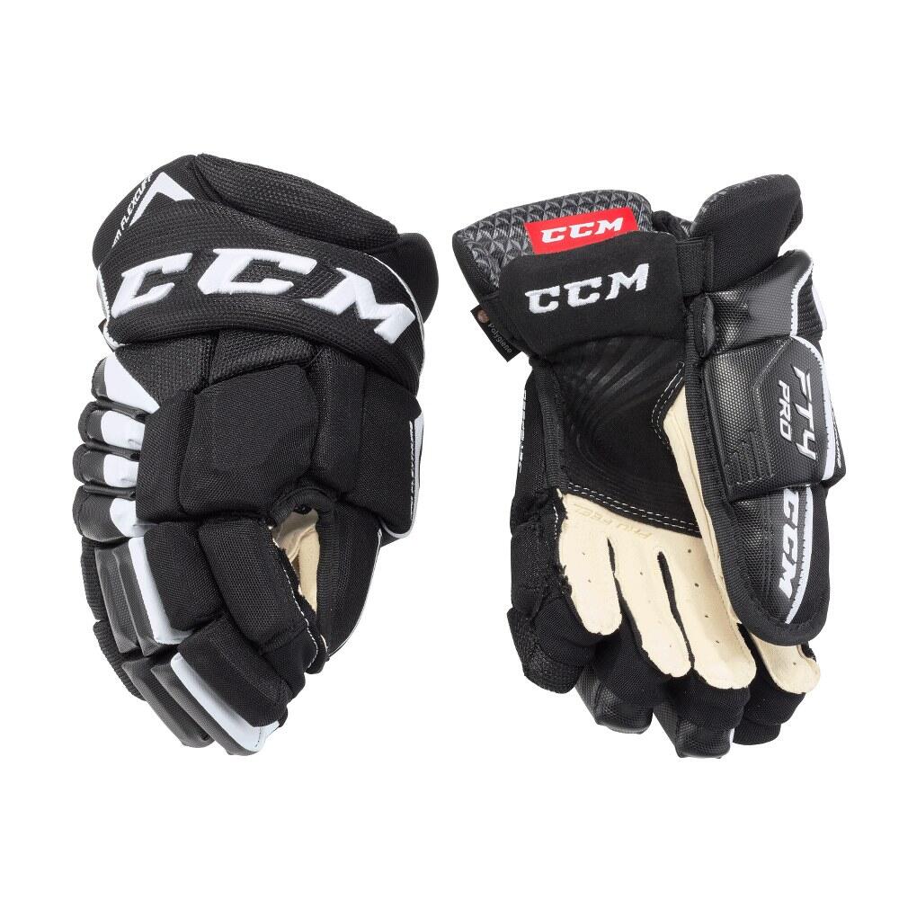 Luvas de Hóqui Preto/Branco Juniores CCM JETSPEED FT4 PRO 3/4