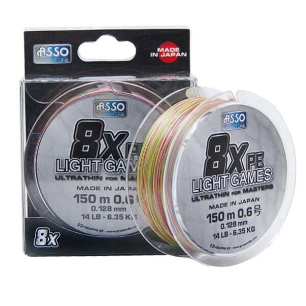 Trecciato da pesca Asso 8X PE Light Games  - 300 mt |  Asso Fishing Line