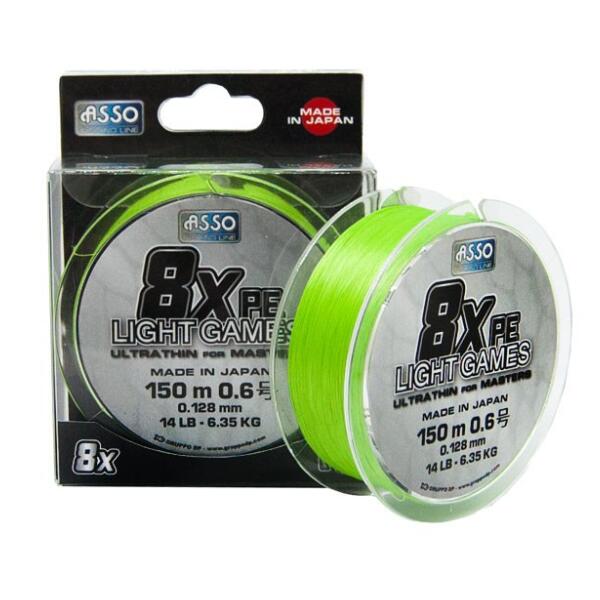 Trecciato da pesca Asso 8X PE Light Games  - 300 mt |  Asso Fishing Line