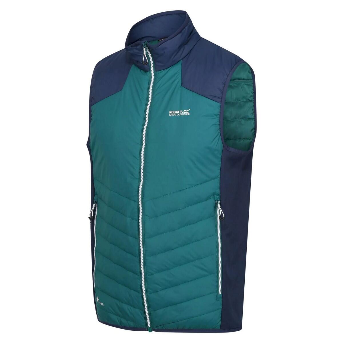 Mens Halton VI Lightweight Body Warmer (Pacific Green/Admiral Blue) 3/5
