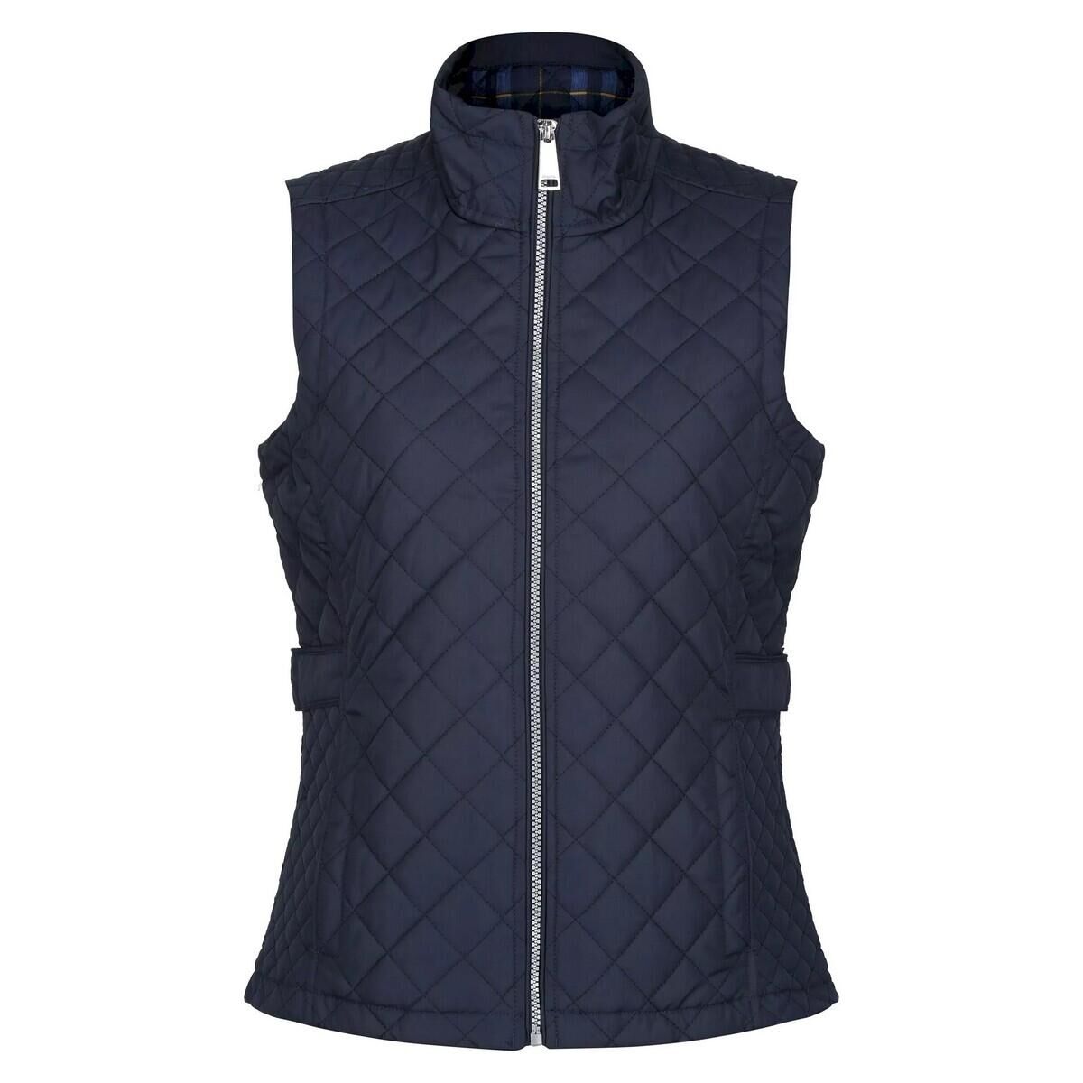 REGATTA Womens/Ladies Charleigh Checked Quilted Body Warmer (Navy)