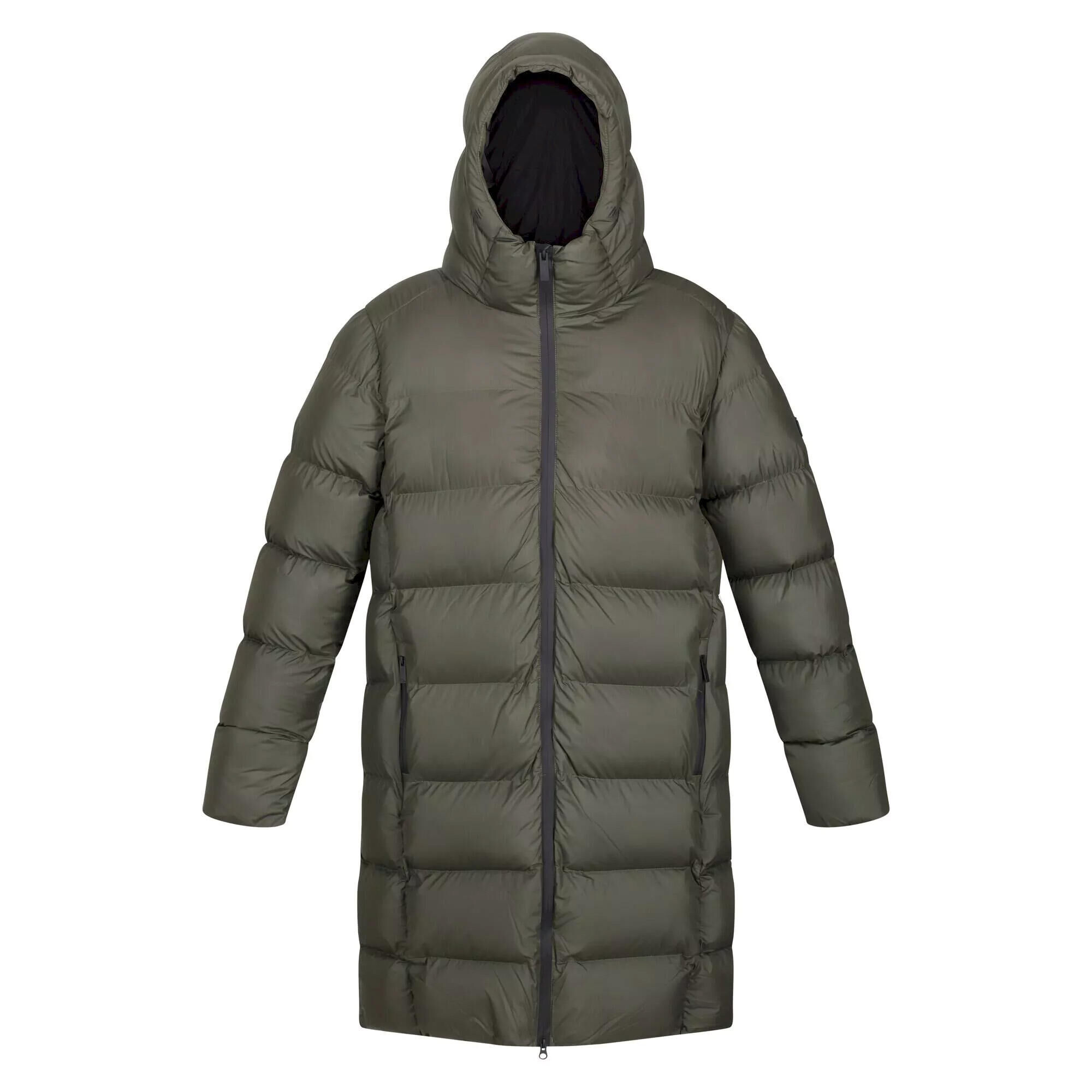 REGATTA Mens Hallin Long Length Padded Jacket (Dark Khaki)