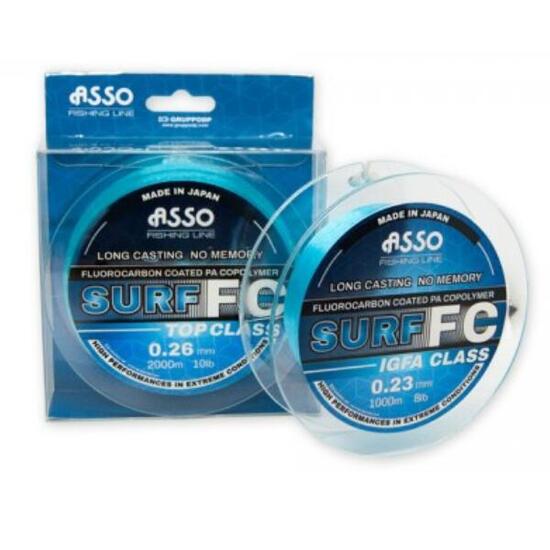 Filo da pesca in FC coated nylon Asso Surf 1000 mt