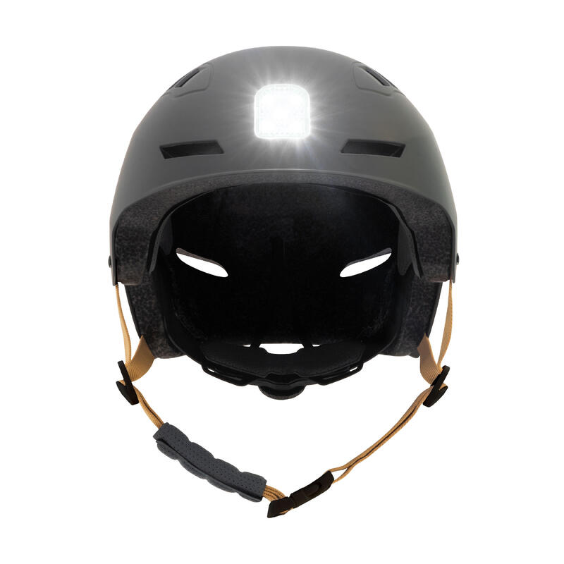 Helm met licht OLSSON URBAN LIGHT Antraciet 51-54cm Step skateboard Schaatsen