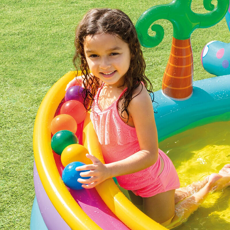 Centro juegos hinchable INTEX dinosaurio 302x229x112 cm - 280 l