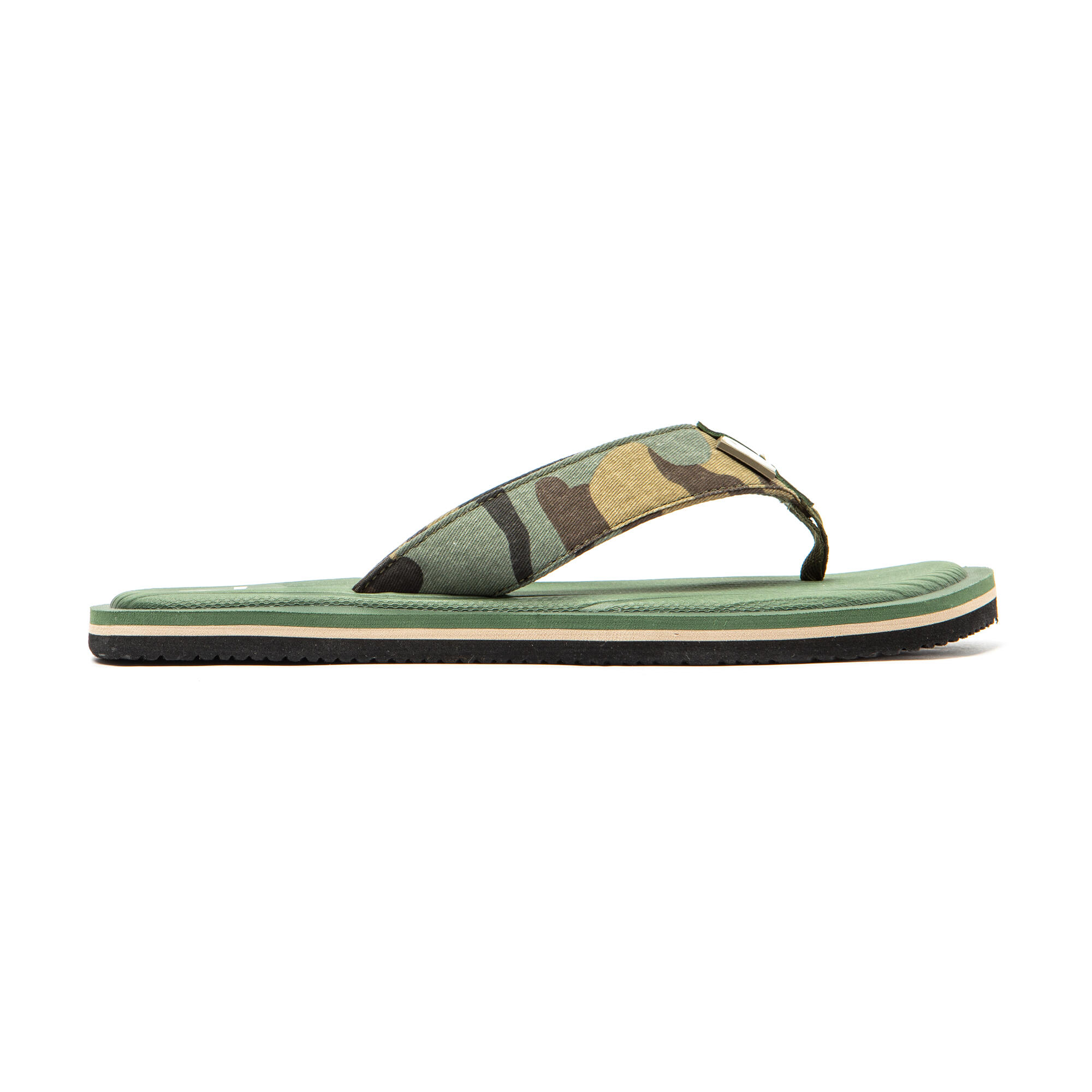 Chanclas Dedo Brasileras De Hombre Verde Militar Suela Antideslizante 3/7