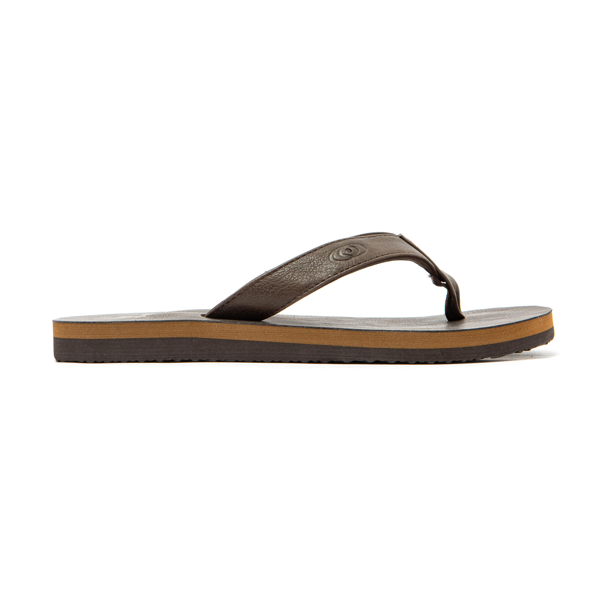 Tongs à bout marron pour homme avec semelle antidérapante 3/7
