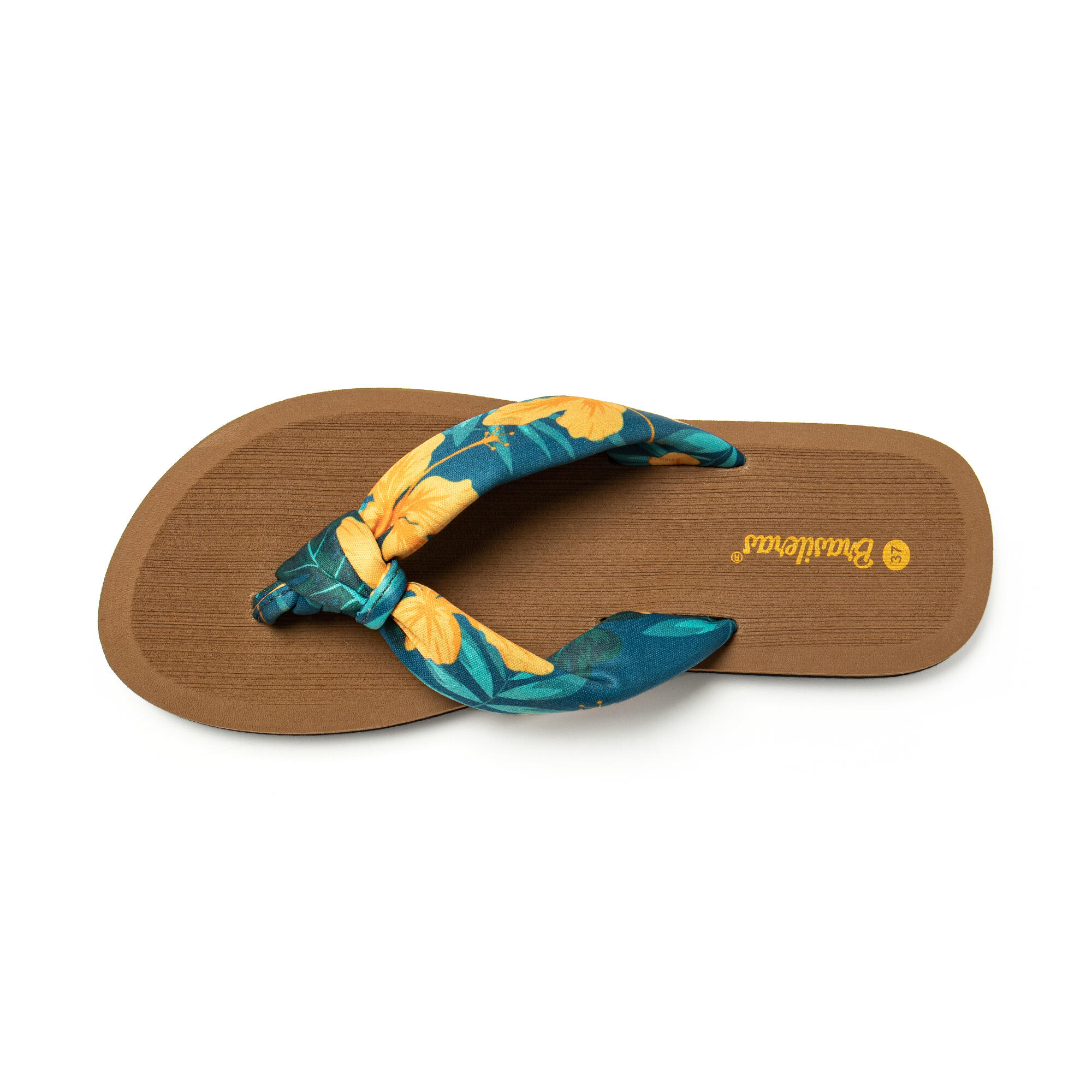 Sandales orange pour femme avec semelle en gomme antidérapante 5/7