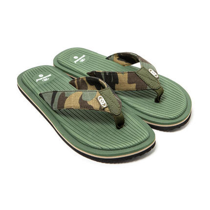 Chanclas Dedo Brasileras De Hombre Verde Militar Suela Antideslizante