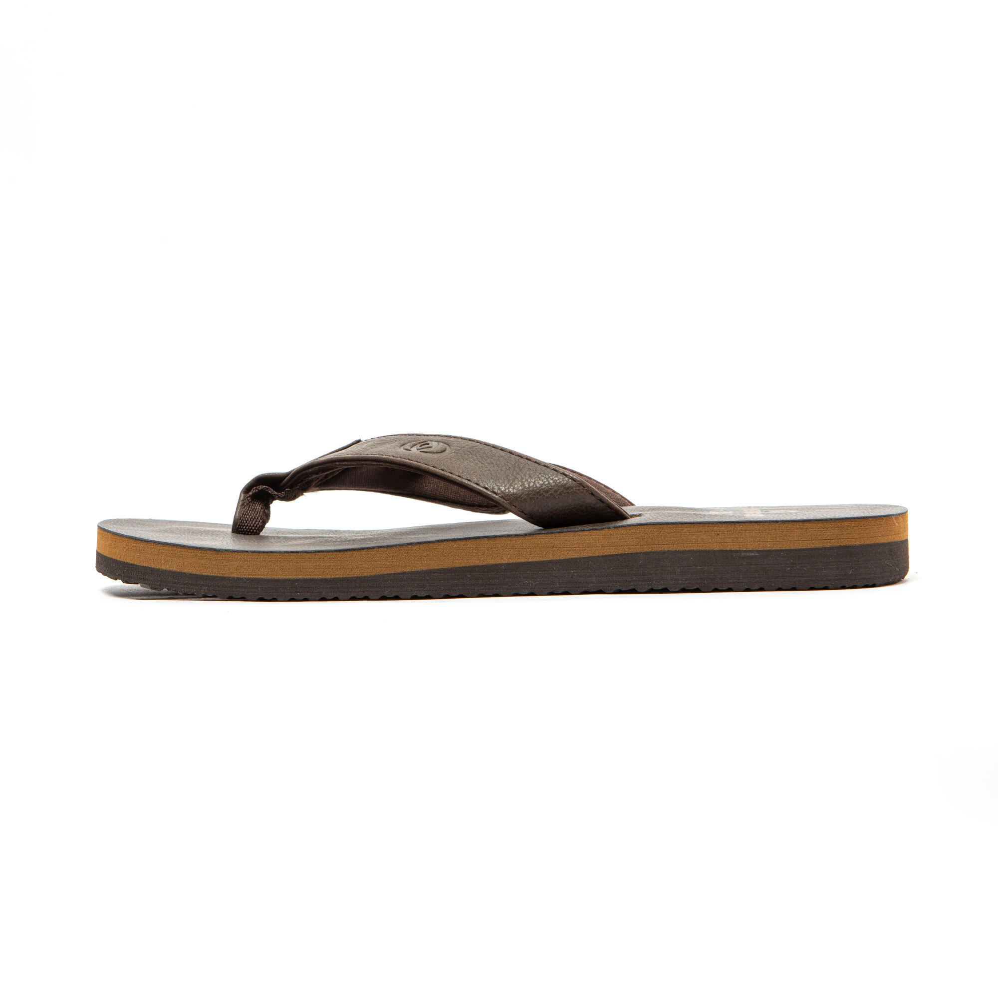 Tongs à bout marron pour homme avec semelle antidérapante 4/7
