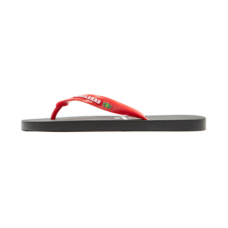 Tongs pour hommes, rouges avec semelles antidérapantes