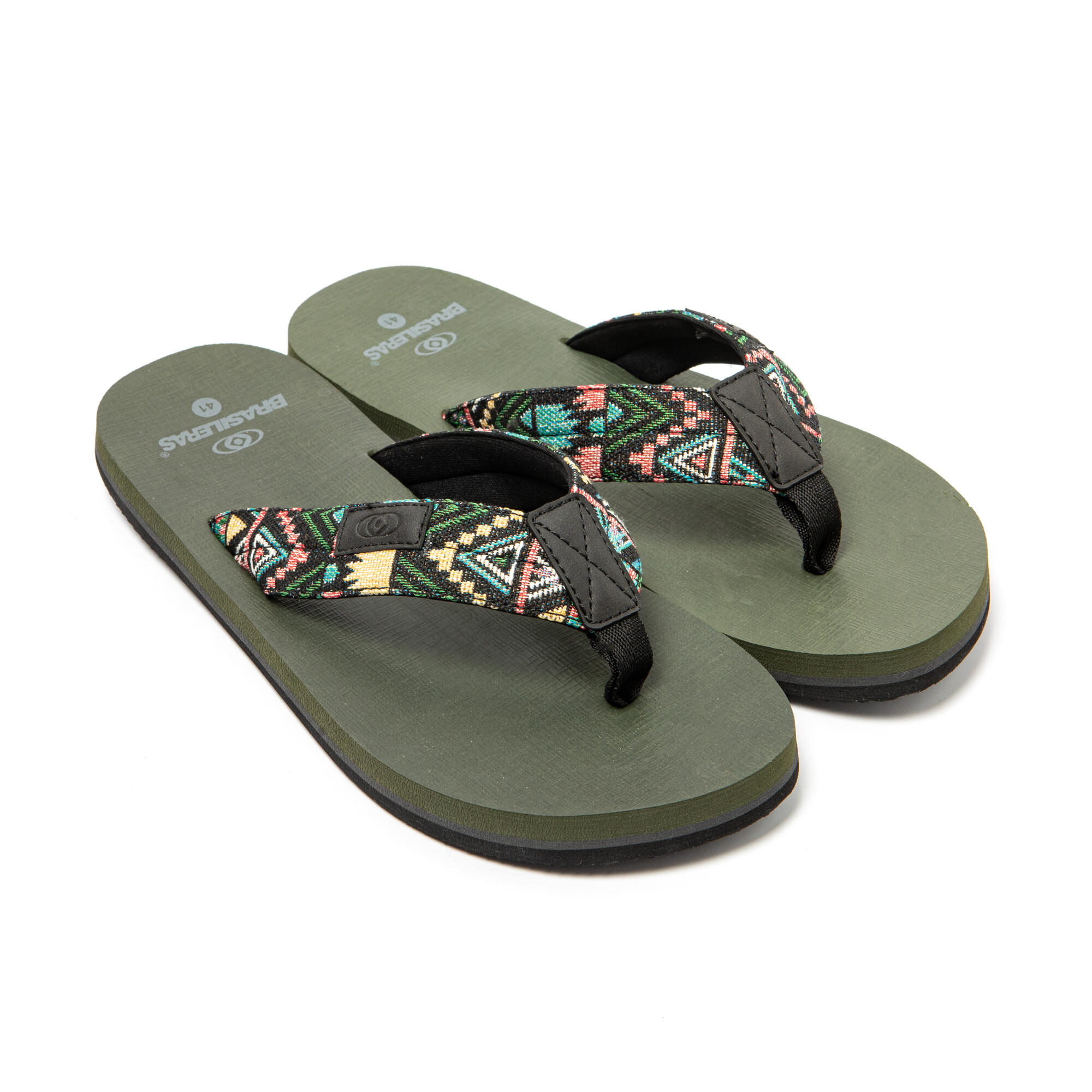 BRASILERAS Mannen Brasilerase Teenslippers Militair Groen Anti Slip Zool