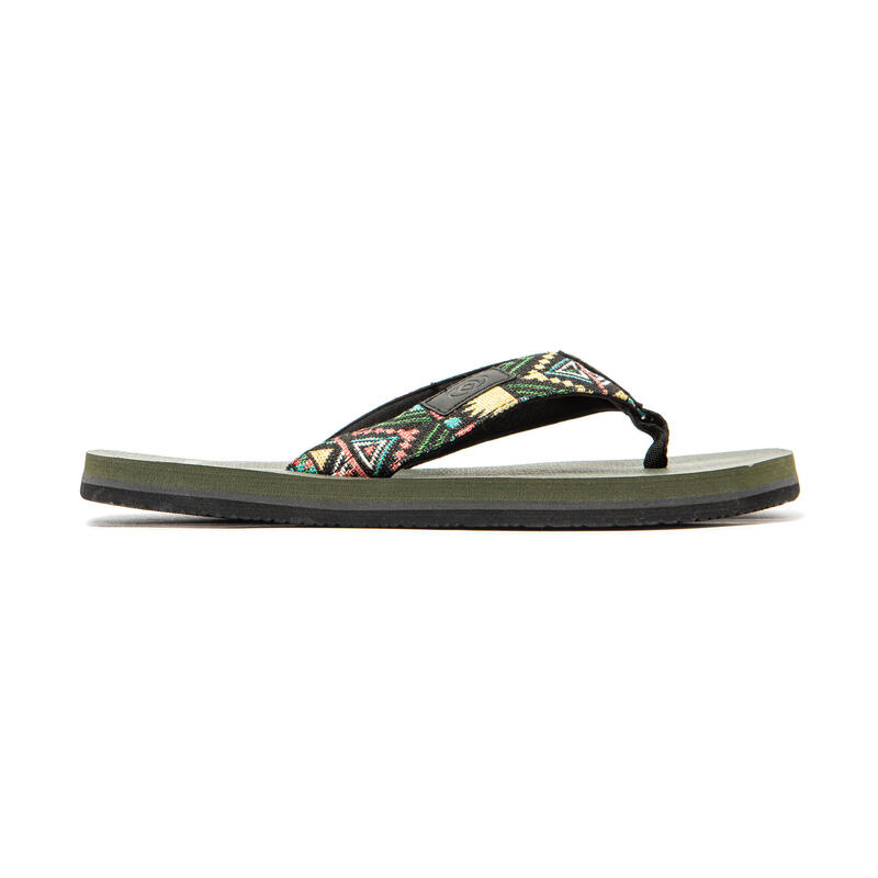 Herren BRASILERAS Toe Flip Flops Militärgrün Anti-Rutsch-Sohle