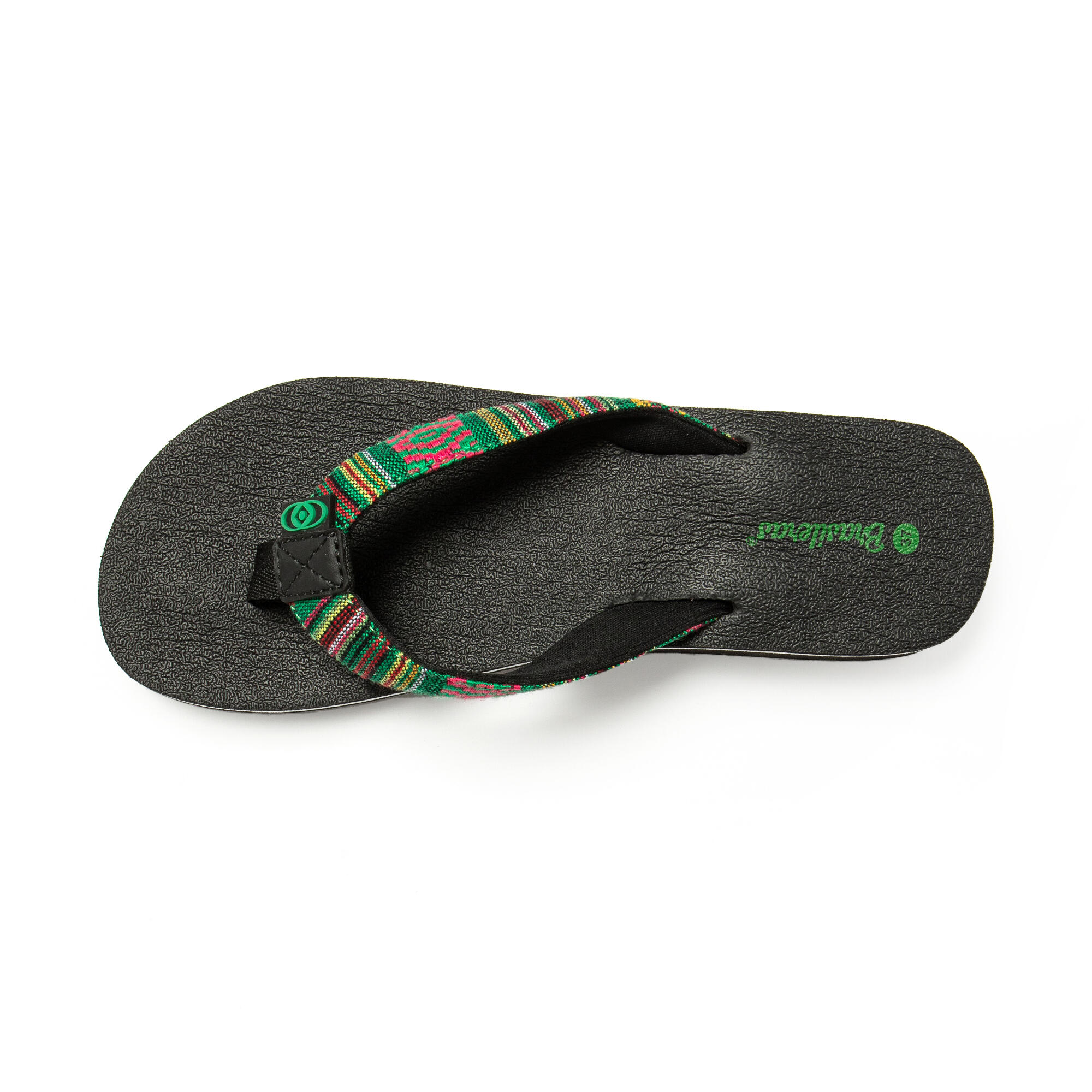 Vrouwen Brasilerase teenslippers groen met antislipzool 5/7