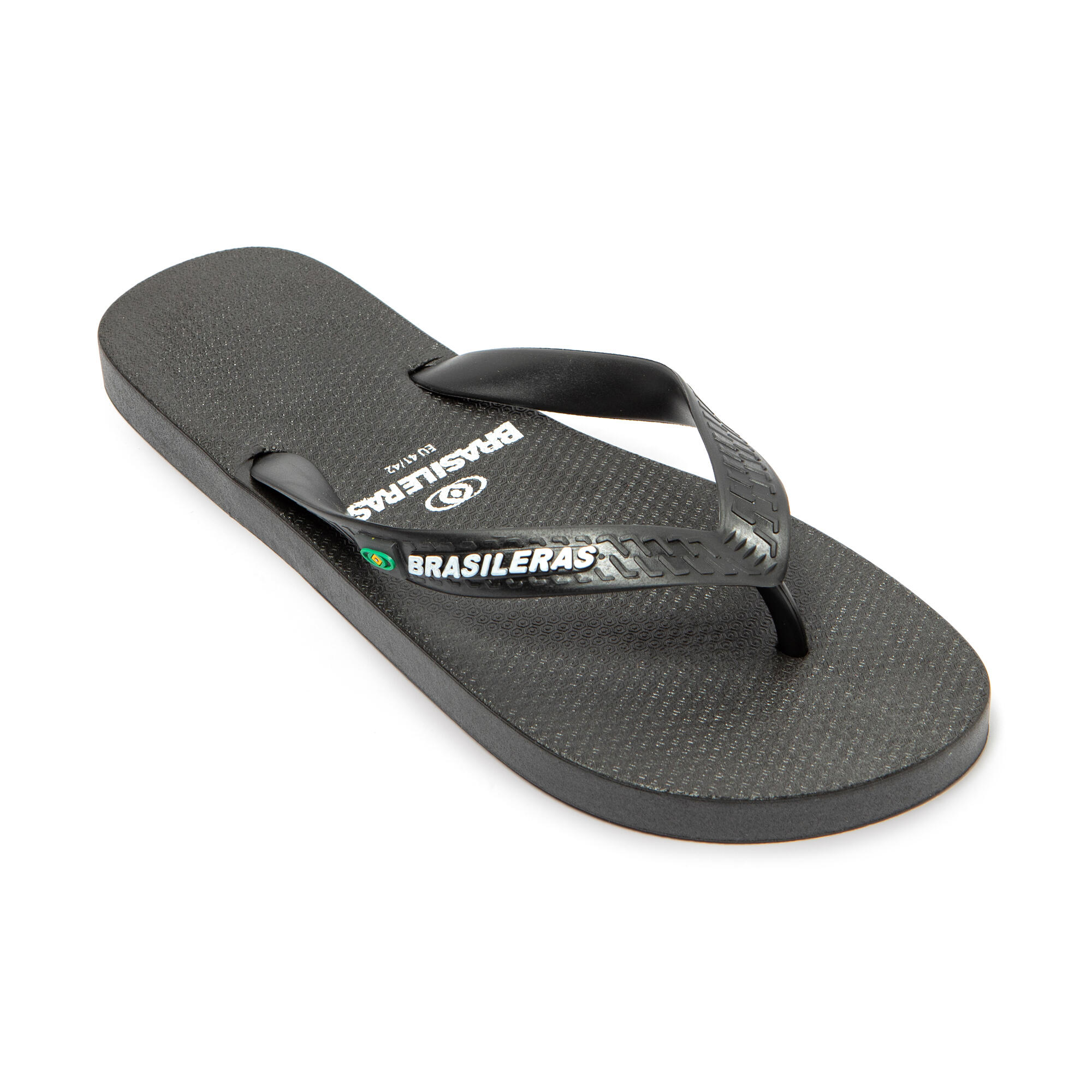 Tongs noires avec semelle antidérapante pour homme 2/7