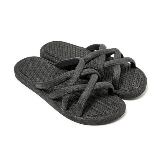 Sandalen Damen Brasileras Militärgrün mit Gummisohle