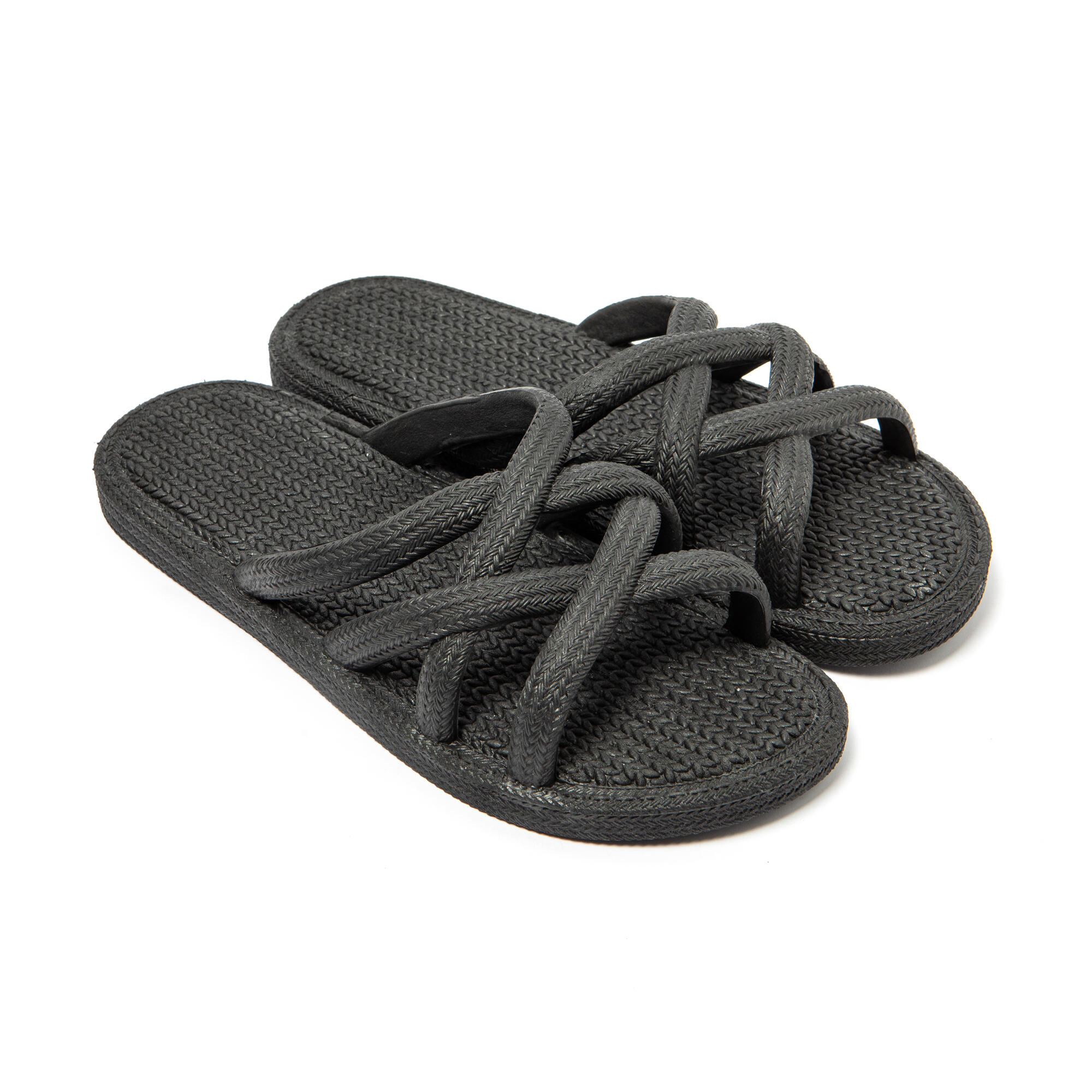 Brasileras - Sandales Noires Pour Femmes Avec Semelles En Gomme Antidérapantes - Tongs - Noir - 36 - Decathlon