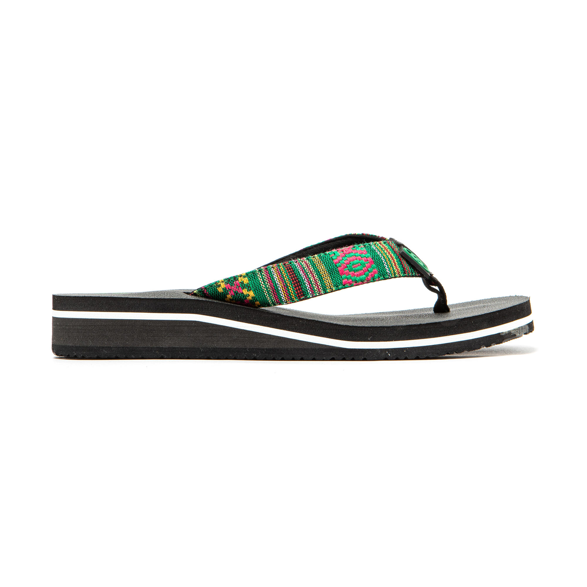 Vrouwen Brasilerase teenslippers groen met antislipzool 3/7
