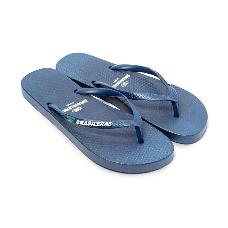 Marineblaue BRASILERAS Damen Flip Flops mit rutschfester Sohle