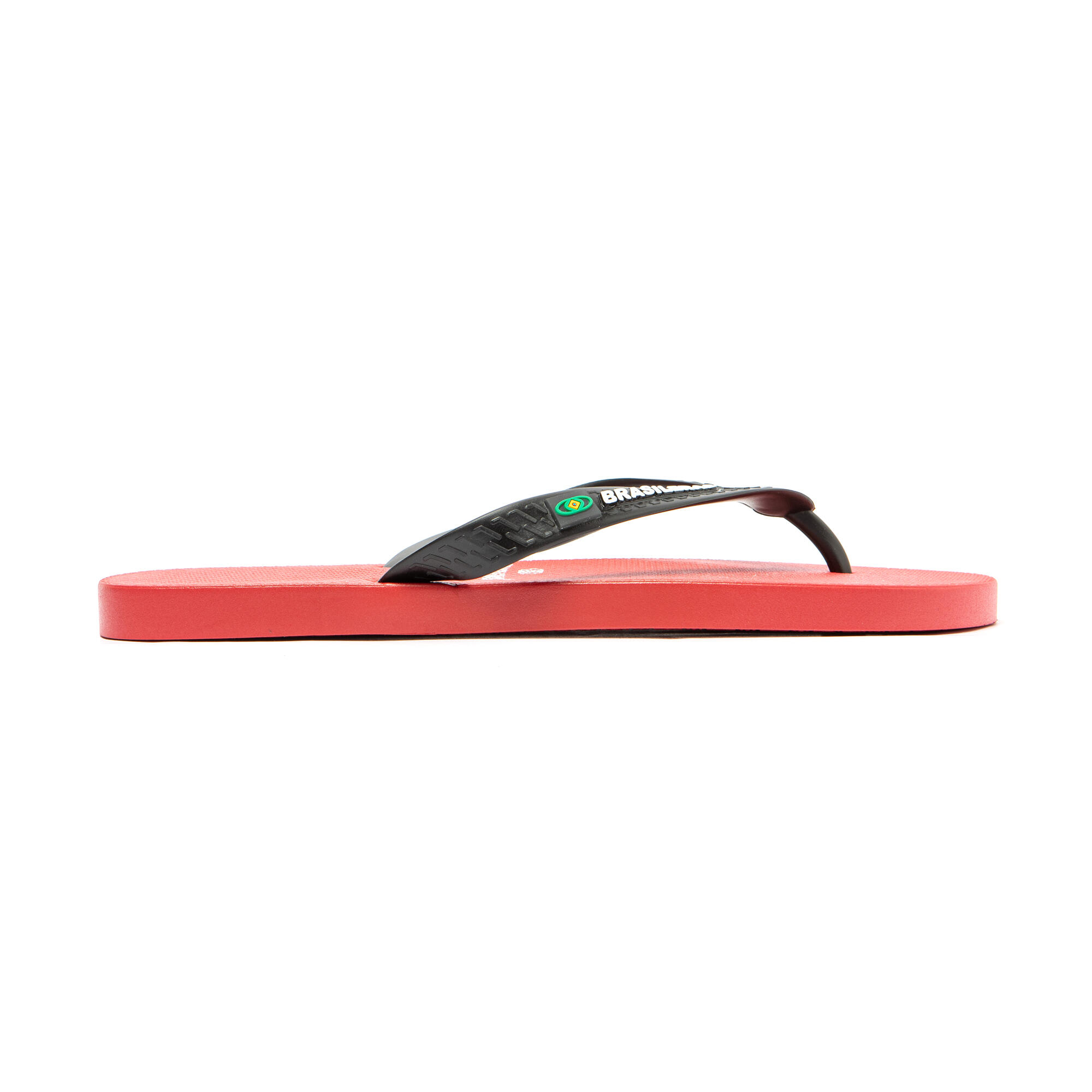 Chanclas Dedo Brasileras De Hombre Rojo Y Negro Suela Antideslizante 3/7