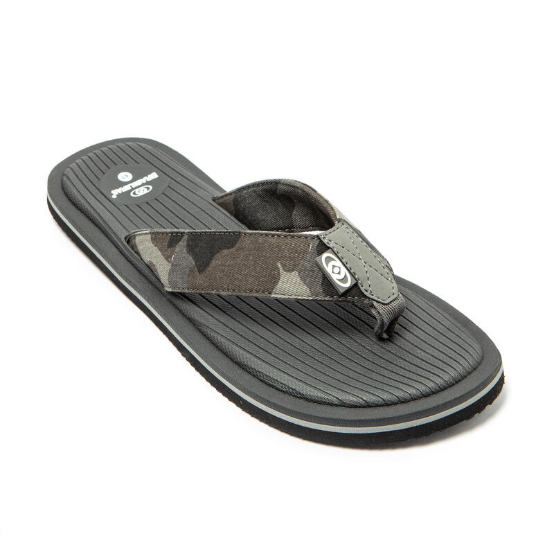 Herren BRASILERAS Toe Flip Flops Grau mit rutschfester Sohle