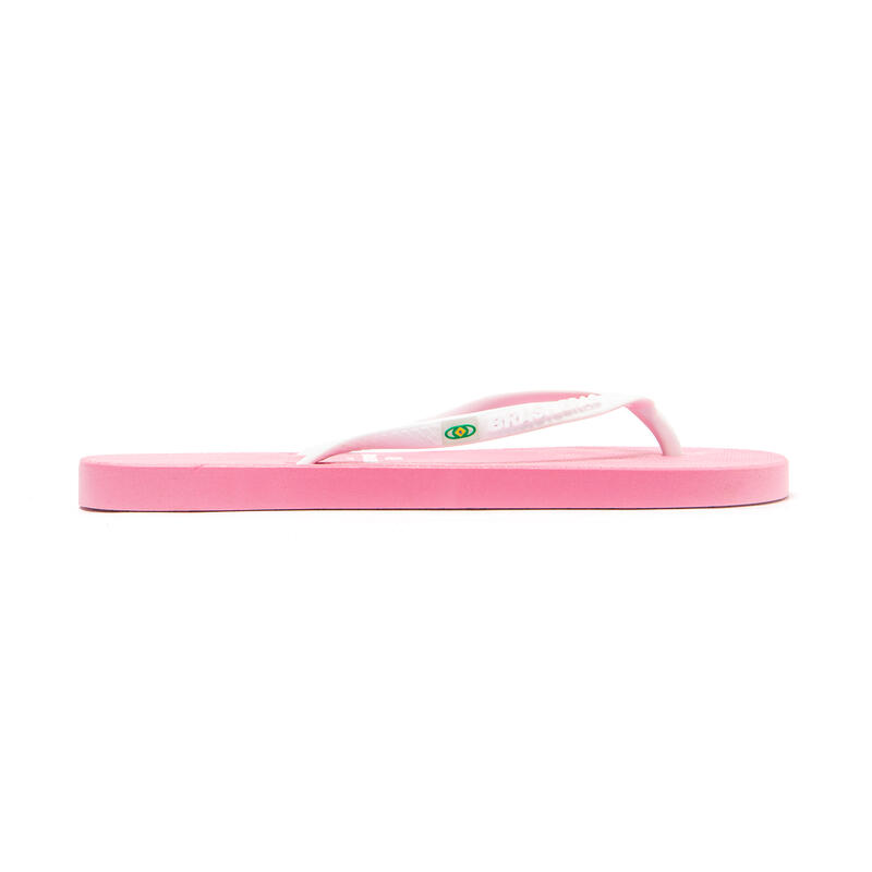 BRASILERAS Toe Flip Flops für Frauen in Rosa und Weiß mit rutschfester Sohle