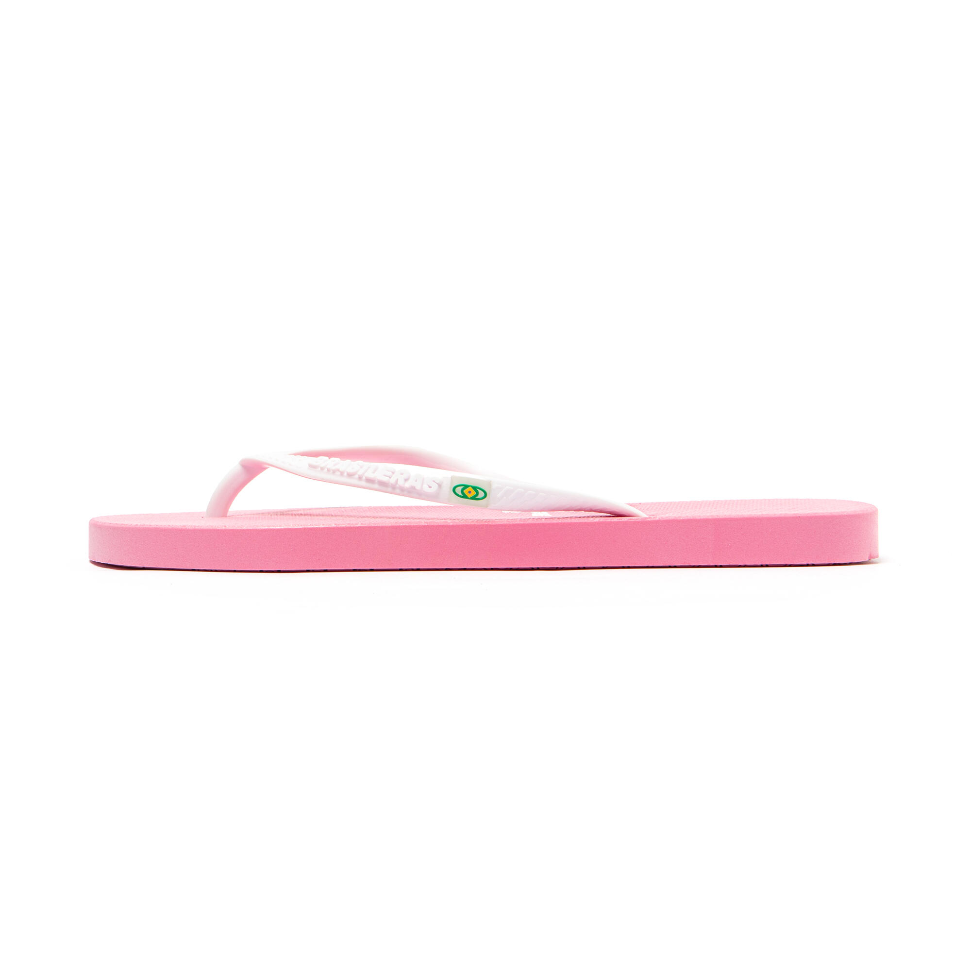 Infradito da donna con punta brasiliana, rosa e bianco, con suola antiscivolo 4/7