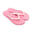 Infradito da donna con punta brasiliana, rosa e bianco, con suola antiscivolo