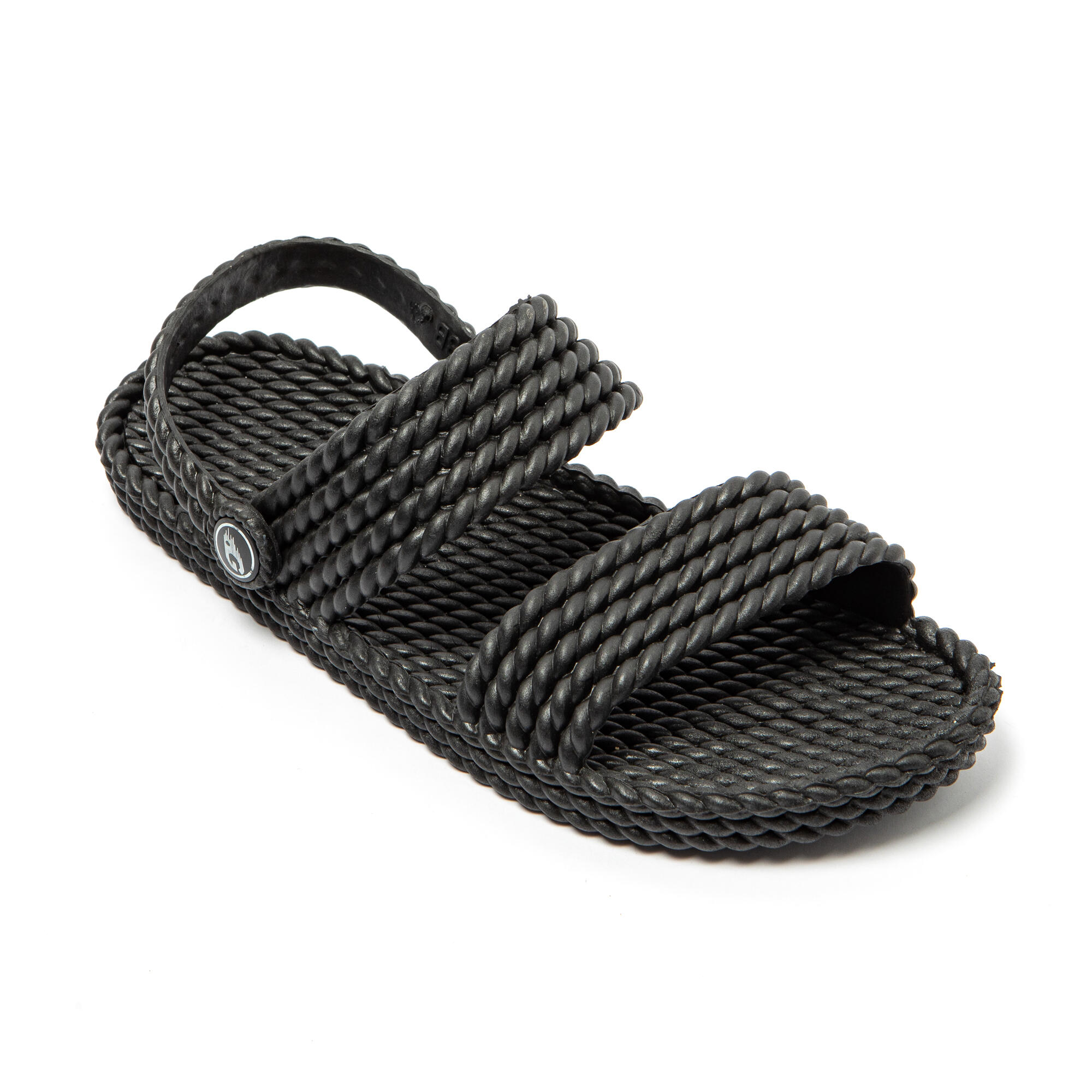 Sandales noires pour femme avec semelles en gomme antidérapantes 2/7