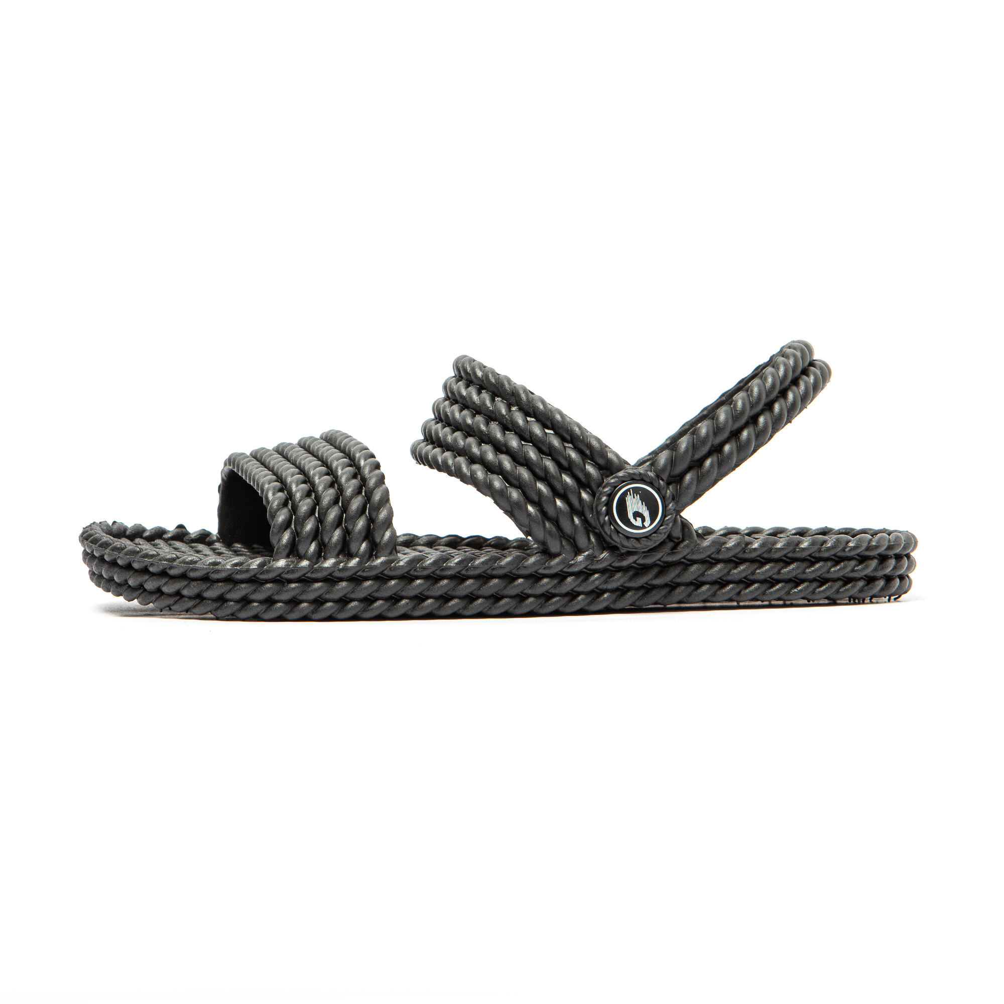 Sandales noires pour femme avec semelles en gomme antidérapantes 4/7