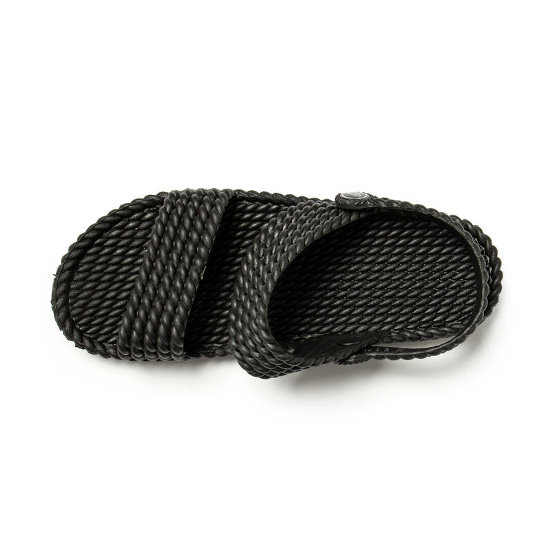 Sandales noires pour femmes avec semelles en caoutchouc antidérapantes